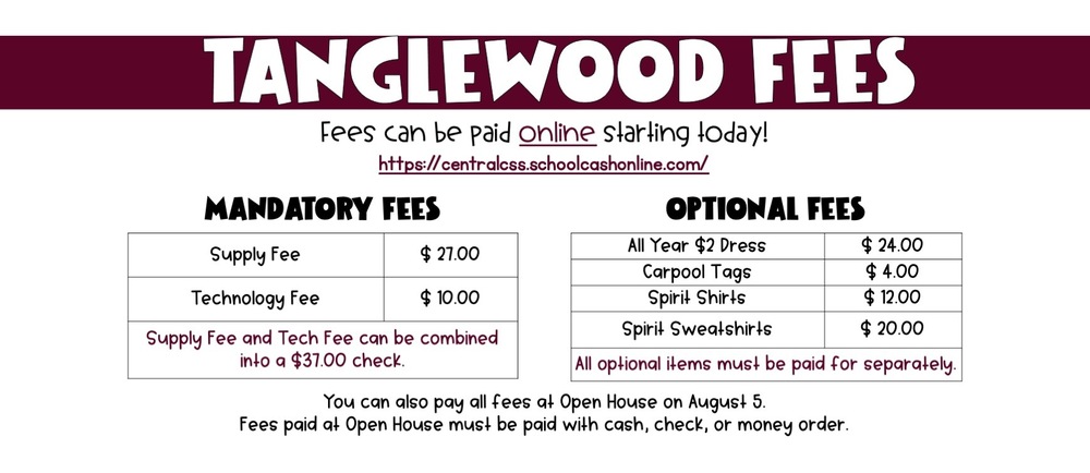 Tanglewood Fee Information