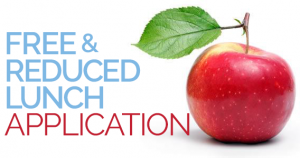 Free & Reduced Lunch Application and picture of apple