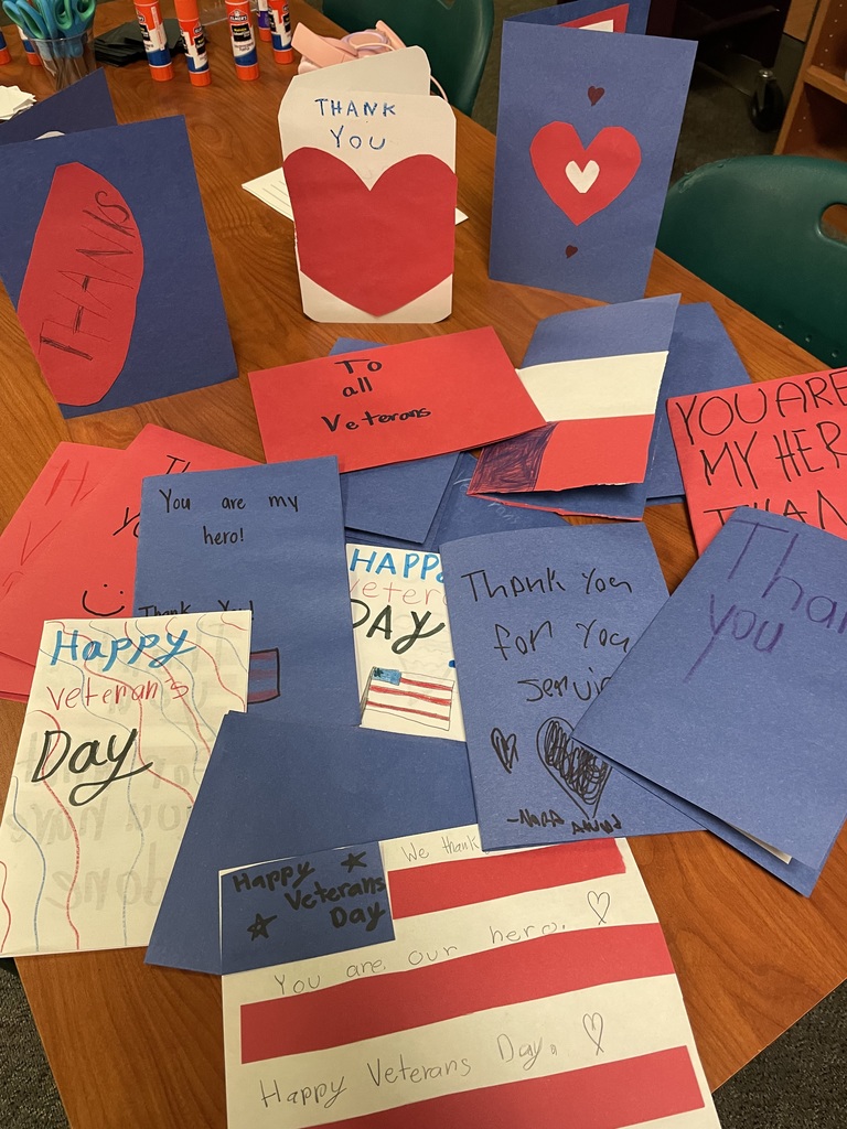 Cards created for our local veterans