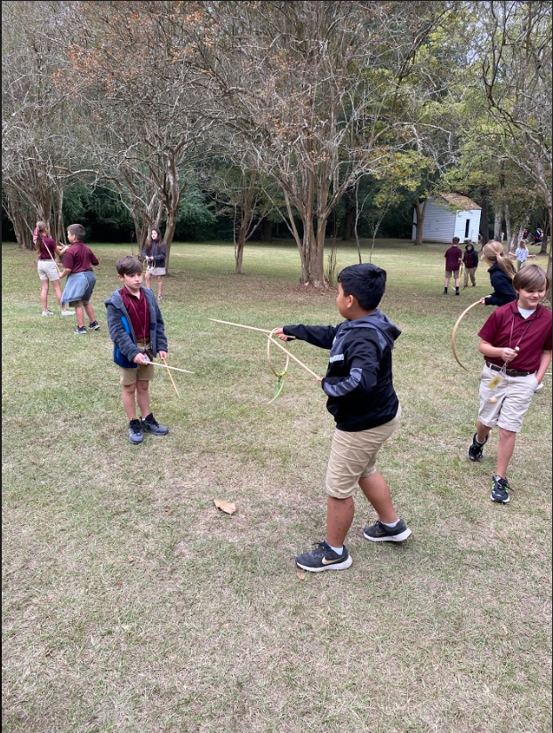 4th grade students played games from the time period