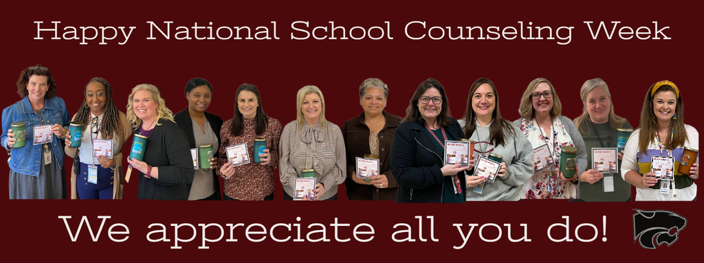 Happy National School Counseling Week.  We appreciate all you do! 