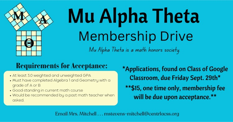 Mu Alpha Theta Membership Drive